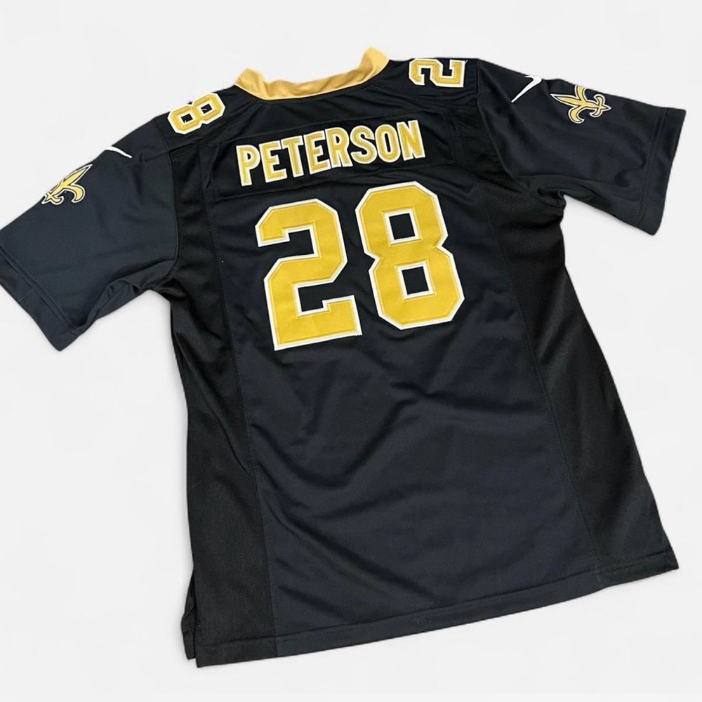 NFL Nike Peterson Black and‎ Gold Men's Jersey Size Medium